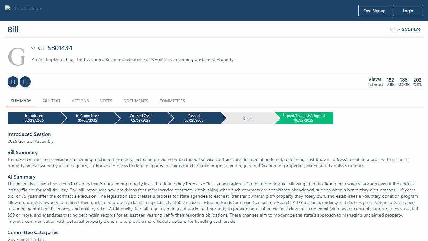 CT SB01434 BillTrack50